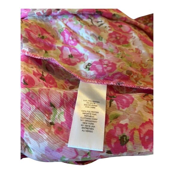 Industry Pink Floral Button Down Size S - Picture 4 of 4